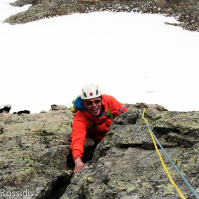 Paul on the Aiguille de L’Index 