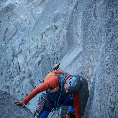 Mihnea on the lower half of the Frendo Spur.